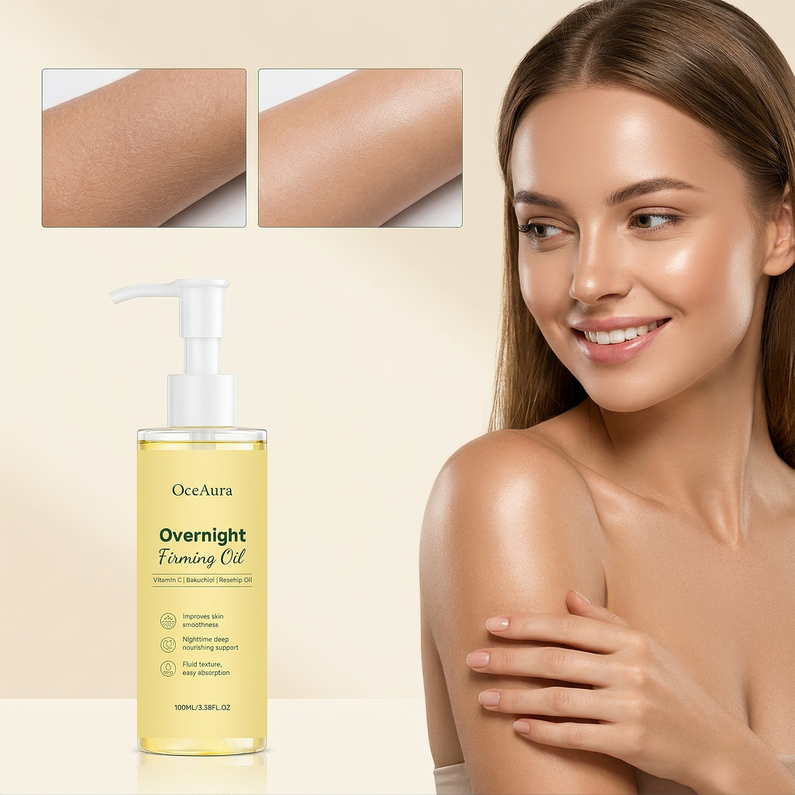 Face Oil Rosehip - OceAura | Aceite reafirmante de noche