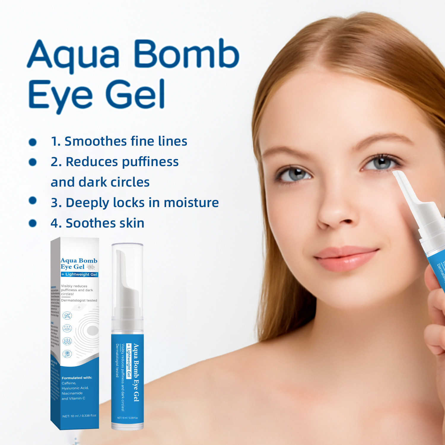 Vitamin C Serum - Gel Ocular Refrescante Aqua con Cafeína