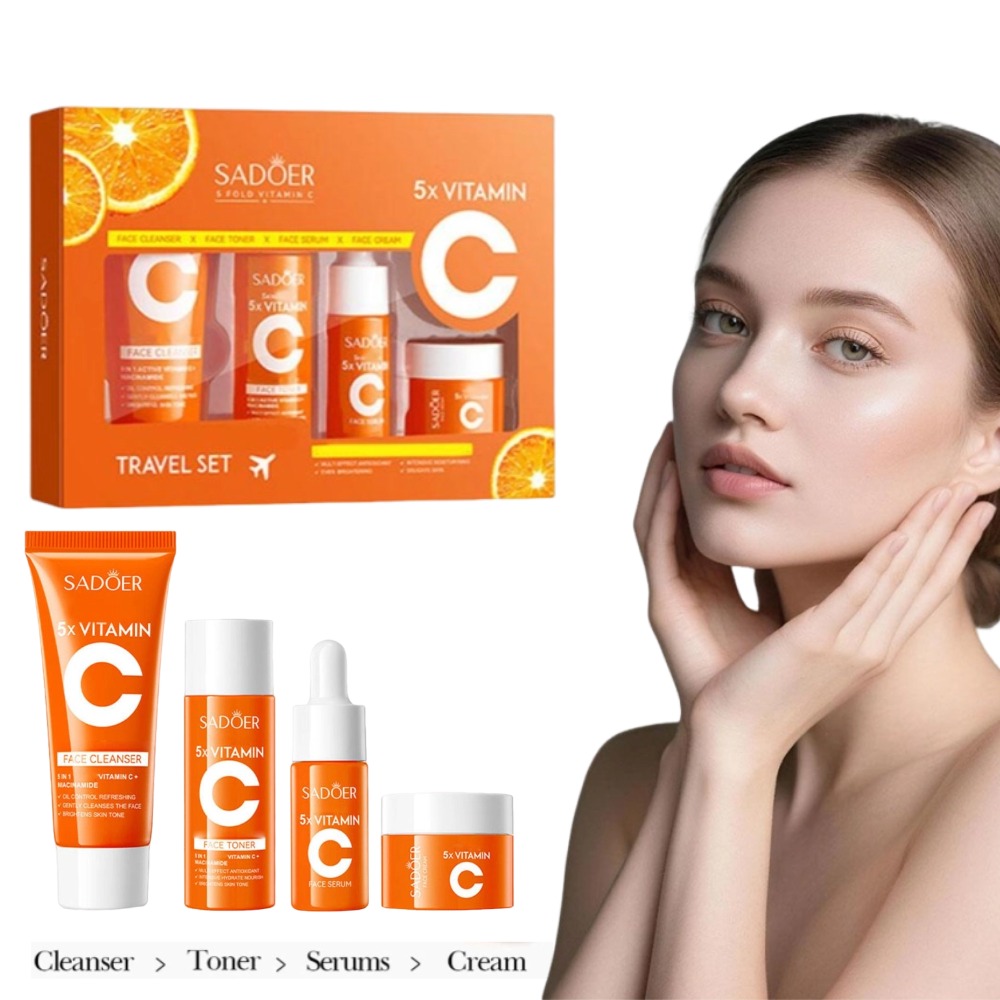 SADOER 4PCS Crema Facial Hidra - Vitamin C Serum reseña y precio