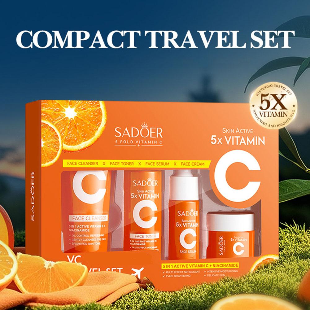 SADOER 4PCS Crema Facial Hidra - Vitamin C Serum reseña y precio
