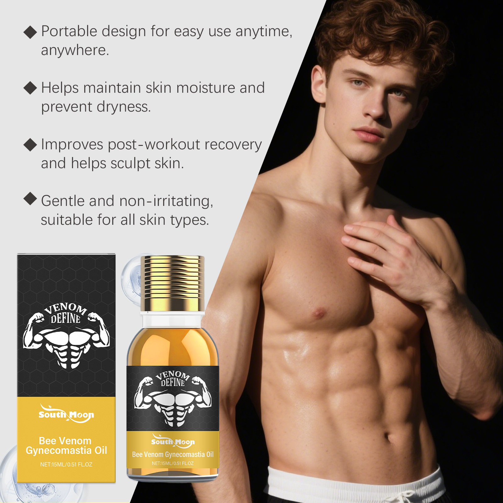 Aceite de ginecomastia de vene - Body Lotion reseña y precio