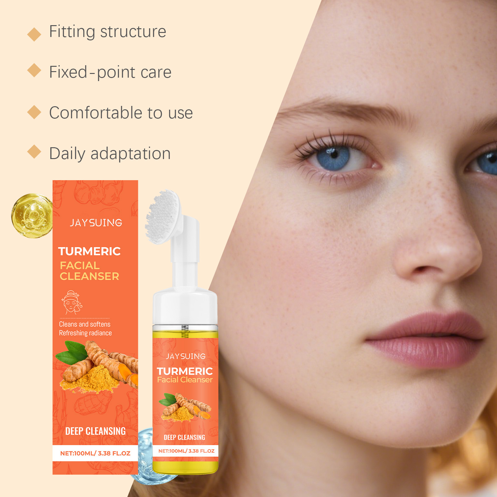 Mousse de limpieza de cúrcuma, - Cleanser Face reseña y precio